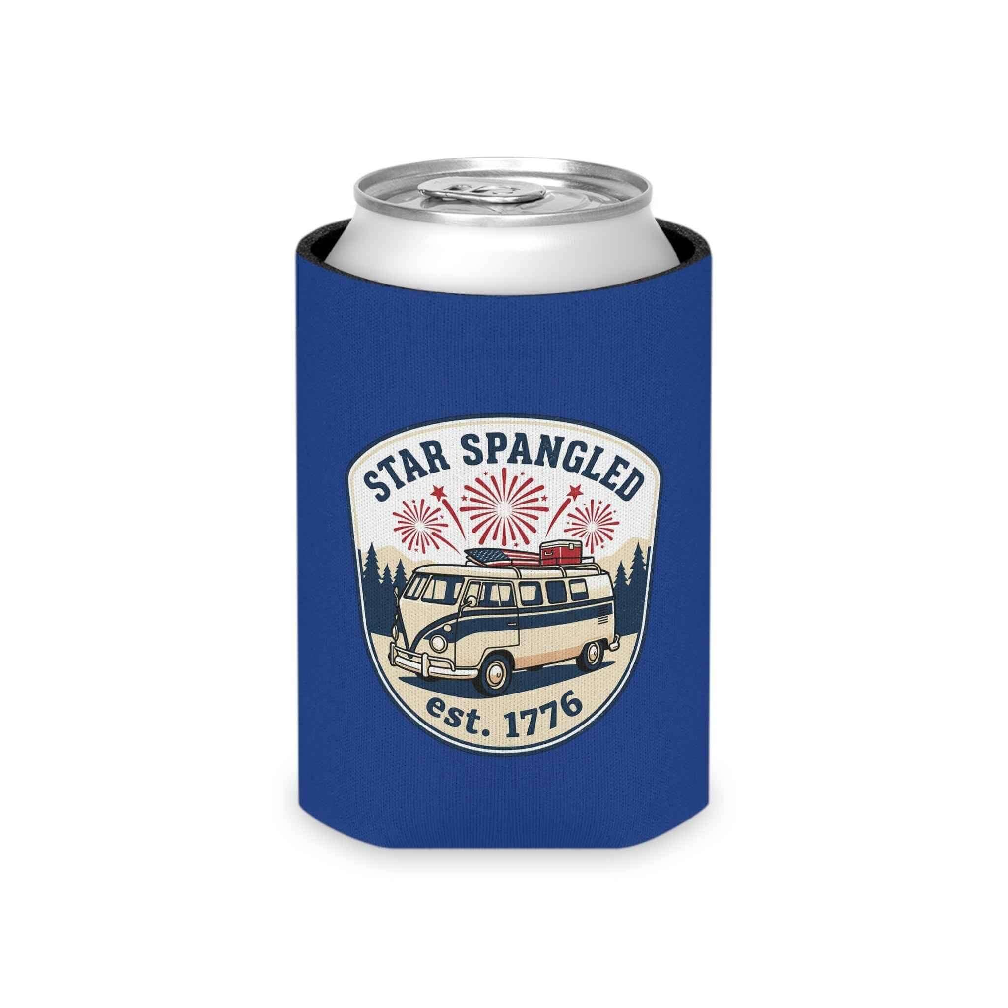 Star Spangled Van Can koozie— Patriotic 1776 RV Beer Cooler