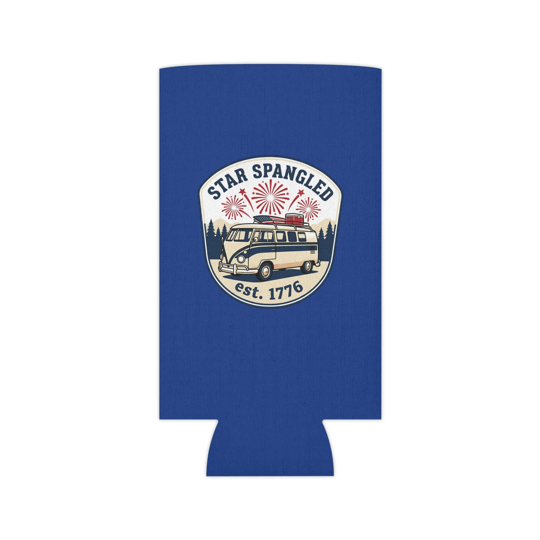 Star Spangled Van Can koozie— Patriotic 1776 RV Beer Cooler